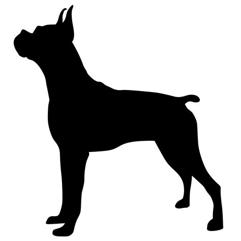 metal boxer dog silhouette|boxer dog silhouette clip art.